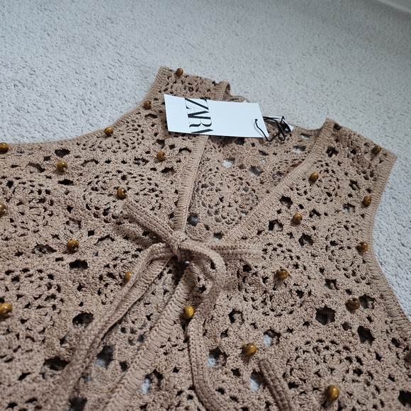 Zara Beaded Crochet Vest - Picture 9 of 11